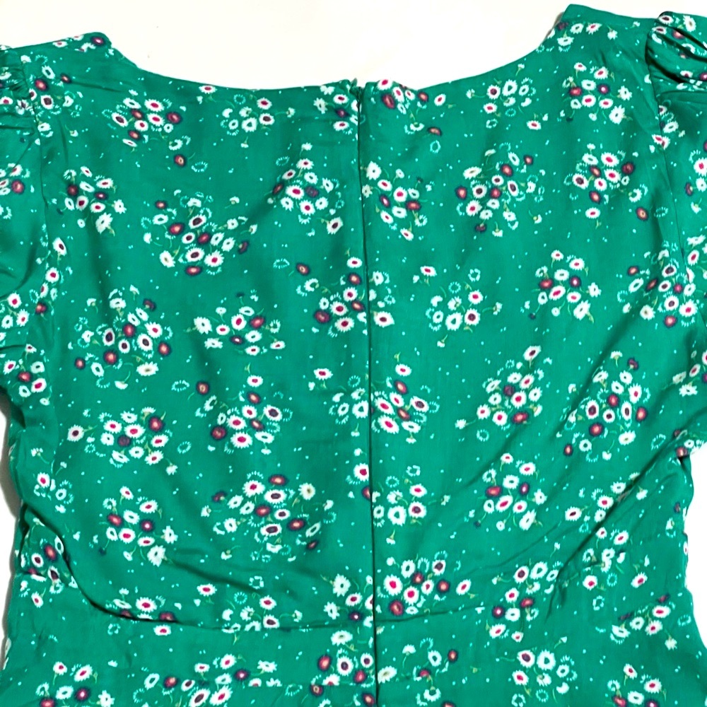 LULUS Camellia Curtsies Green Floral Print Skater Dress - Size S - Picture 9 of 15
